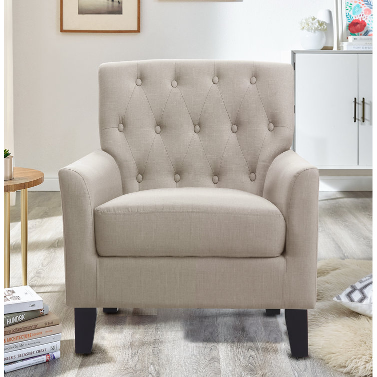 Andover Mills™ Popel 29.5'' Wide Tufted Linen Armchair & Reviews Wayfair